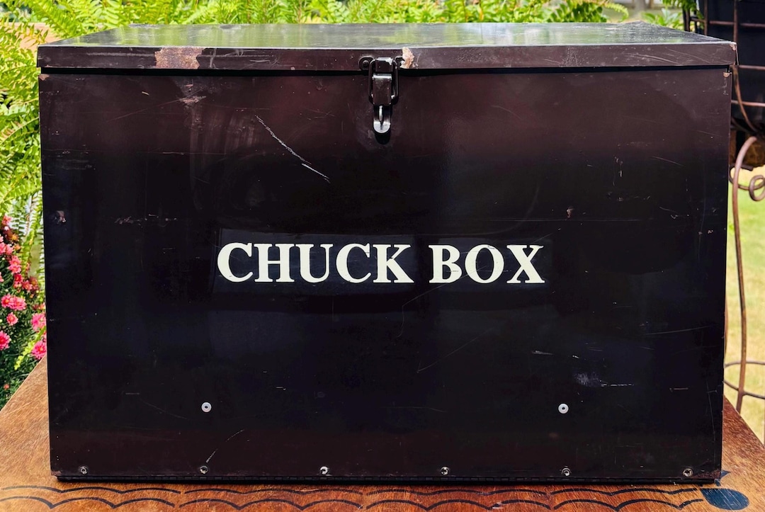Rare 1960's Vintage “CHUCK Box”/camping Kitchen Metal Traveling