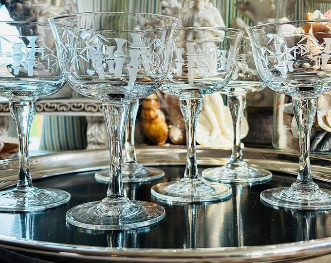 Horiguchi Noritaki Etched Bamboo Coupes *Set of 6