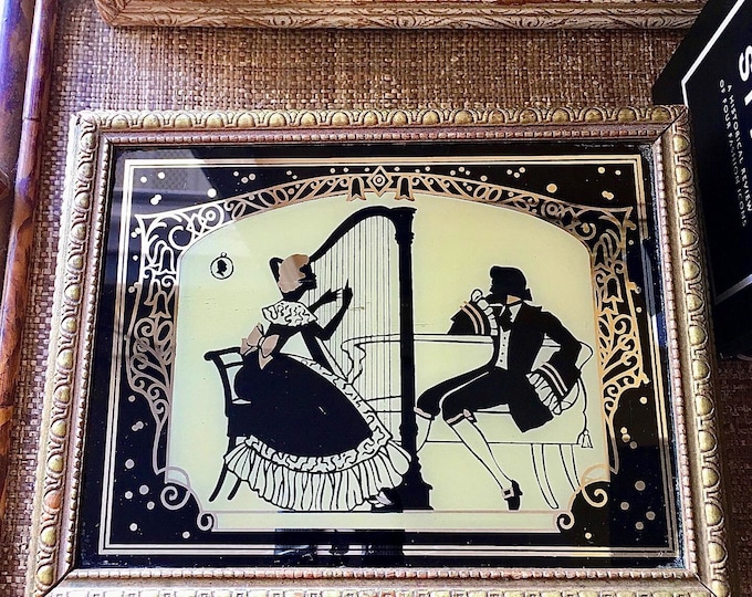 Victorian Reverse Silhouette Art Jewelry Box