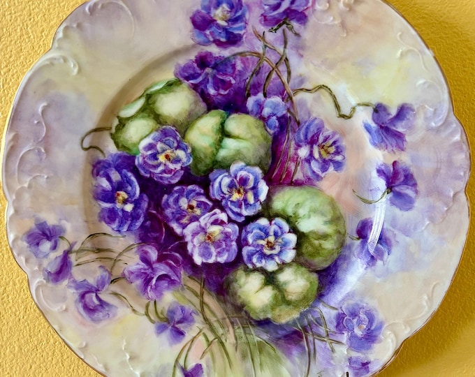 Antique Limoges Hand Painted Signed Plate