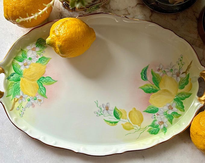 Schumann Arzberg Handpainted Lemon Platter