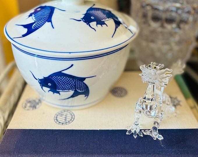 Vintage Neiman Marcus Chinoiserie Koi Lidded Tureen