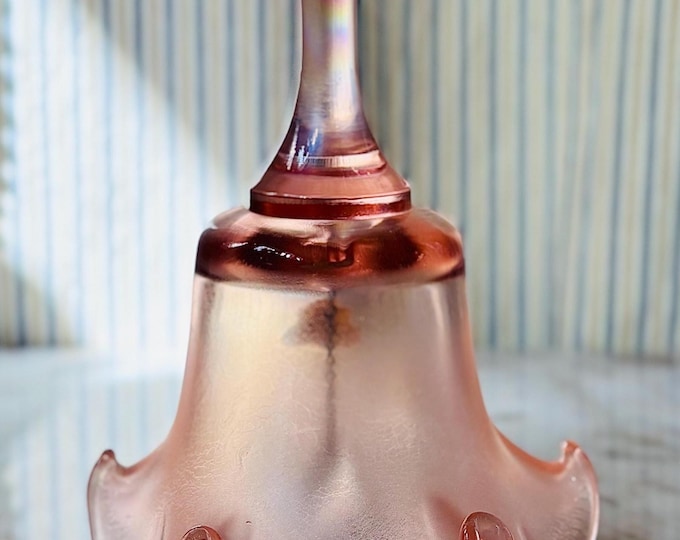 Fenton Stretch Glass Velva Rose 75th Anniversary Bell