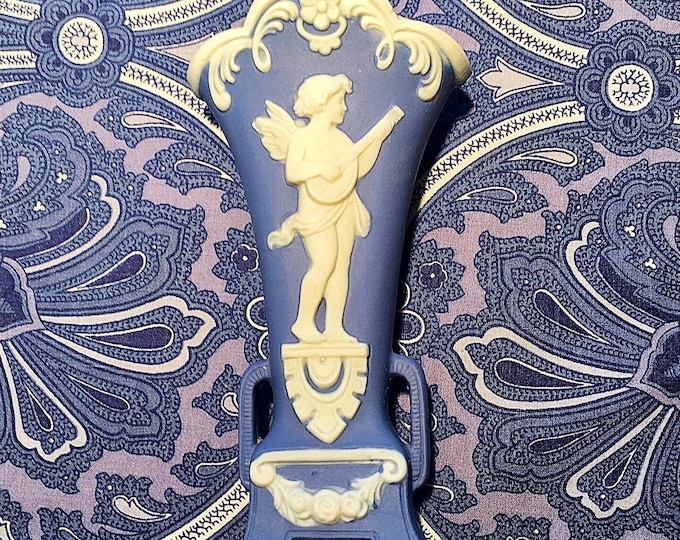 Volkstedt Germany Jasperware Cherub Vase