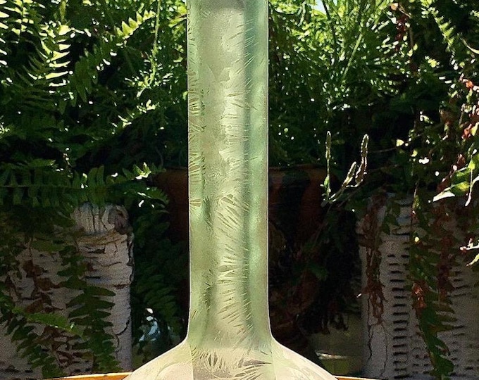 Antique Scavo Murano Lavender and Sea Green Decanter