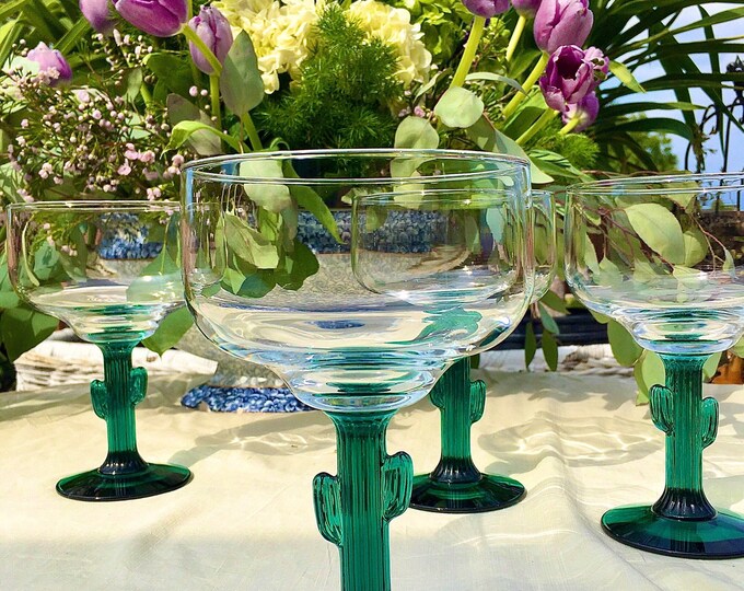 Libbey Margarita Cactus Glasses Set of 6