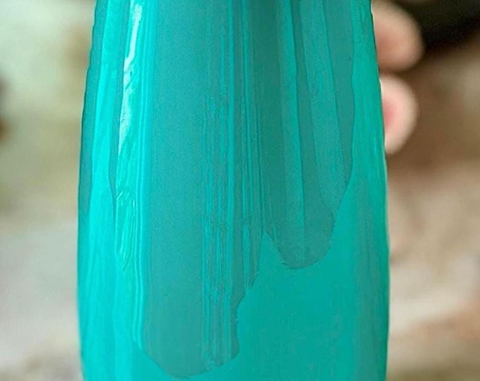 Modernist Luciano Vistosi Cased Teal Green Vase