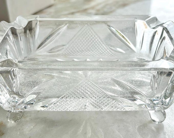 Antique Victorian Crystal Ashtray