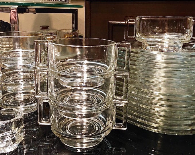 Joe Columbo "Arno" Mid-Century Italian Glassware