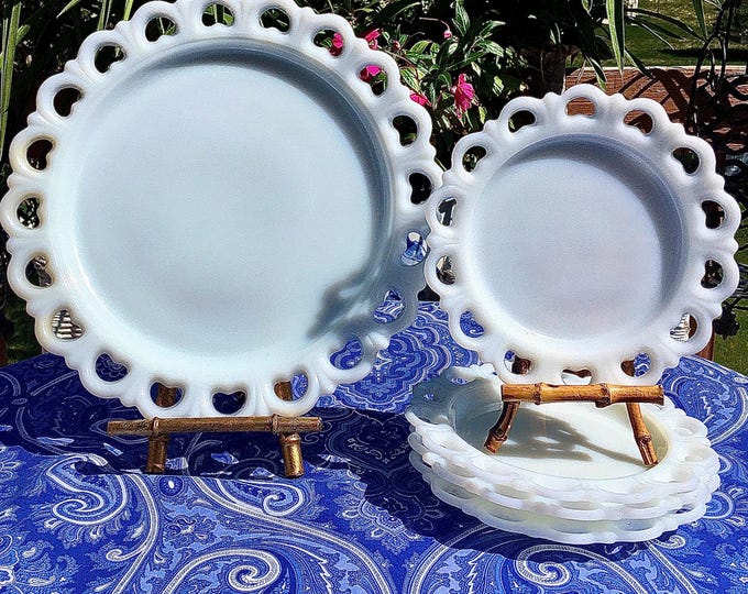 Colony Milk Glass 5 Piece Dessert Set by Anchor Hocking