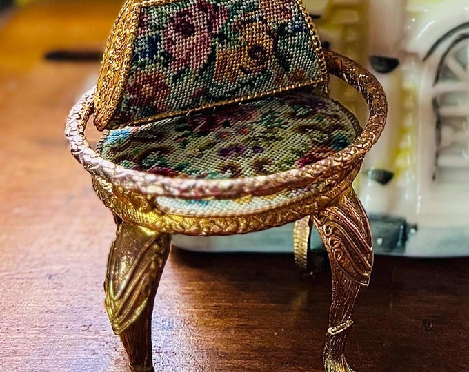 Rococo Petite Point Gilded Miniatures *sold separately