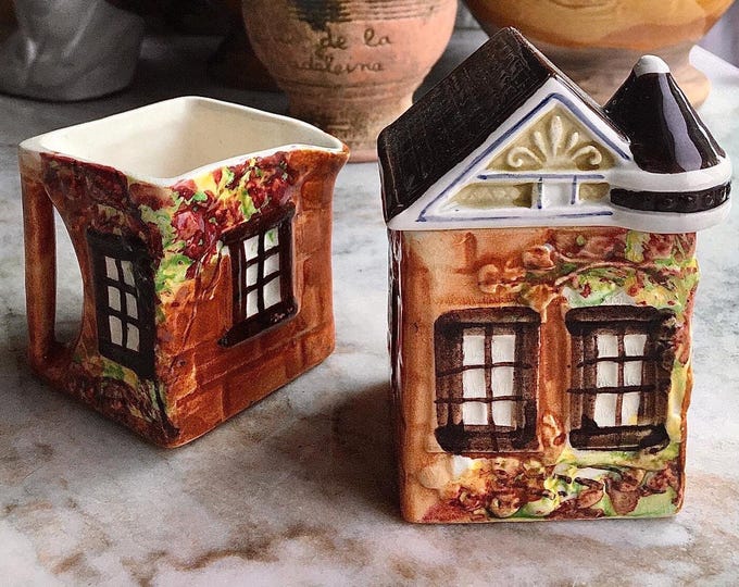 Price Bros. England Antique Cottageware Creamer & Sugar