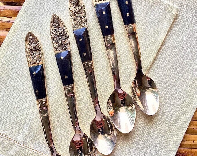 Siam Brass Demitasse Spoon’s Set of 5