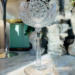 American Brilliant Cut Glass Compote