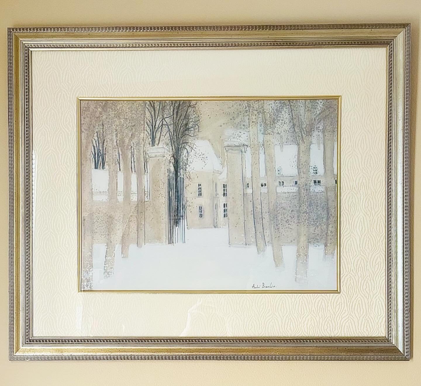 Vintage André Brasilier Signed Lithograph “loupeigne Sous La Neige