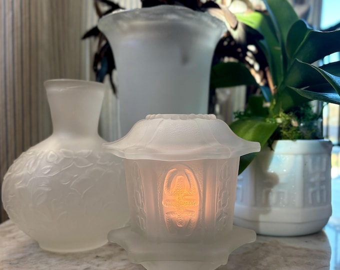 Pagoda Fairy Lamp by Indiana Glass