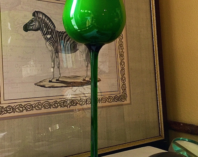 Carlo Moretti Empoli Cased Green 12”H Goblet