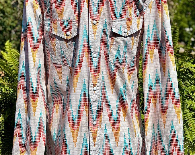 Rock & Roll Denim “Dale Brisby” Western Snap Shirt Men’s M Modern Fit