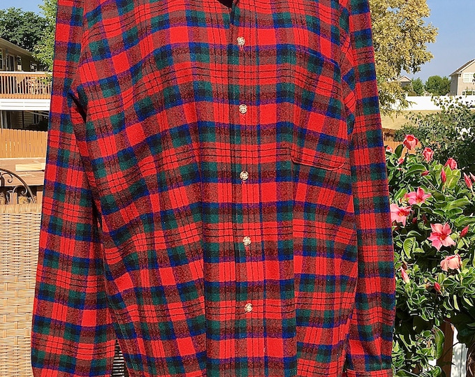 Pendleton MacDuff Tartan Flannel Mens L Long