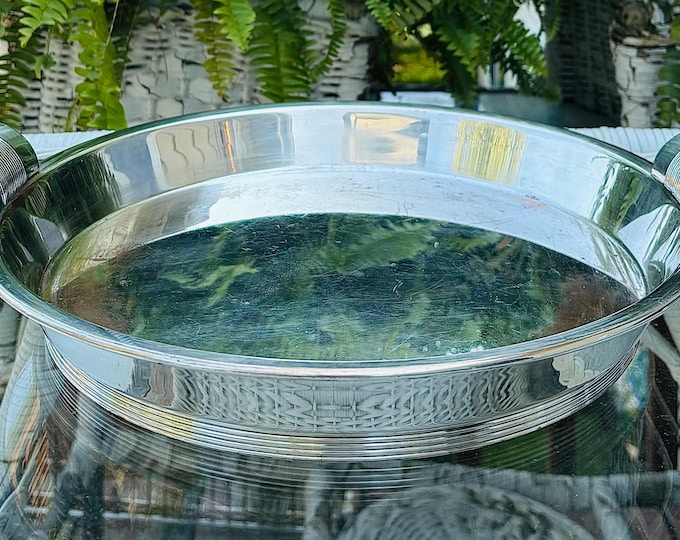 Rare Lurelle Guild Deco International Giftware Silver Plated Tray