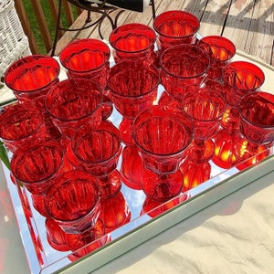 Dalzell Amberina Glass “Arlington” Goblets by Viking Glass. *Sold in set’s.