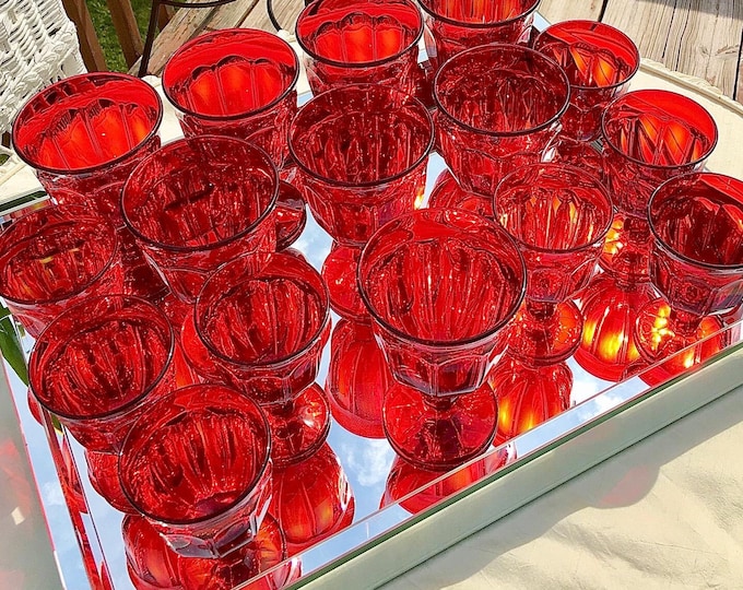 Dalzell Amberina Glass “Arlington” Goblets by Viking Glass. *Sold in set’s.