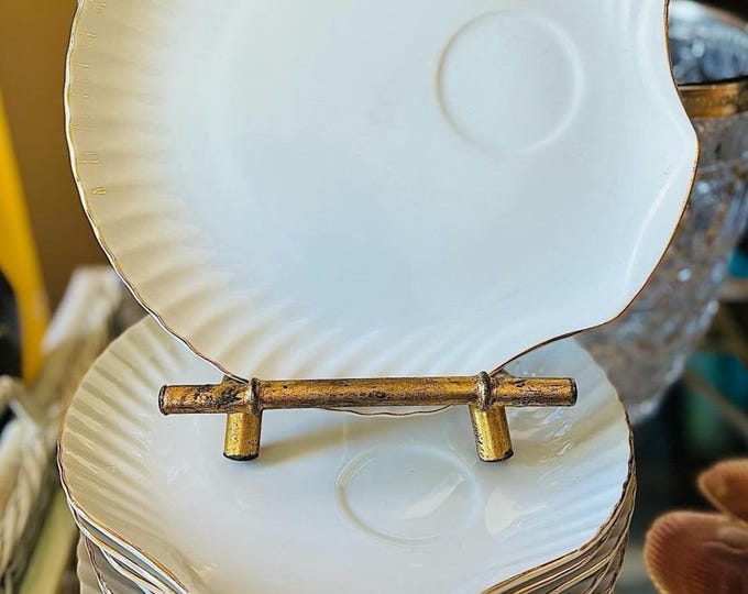 Vintage French Oyster Snack Plates *Set of 10