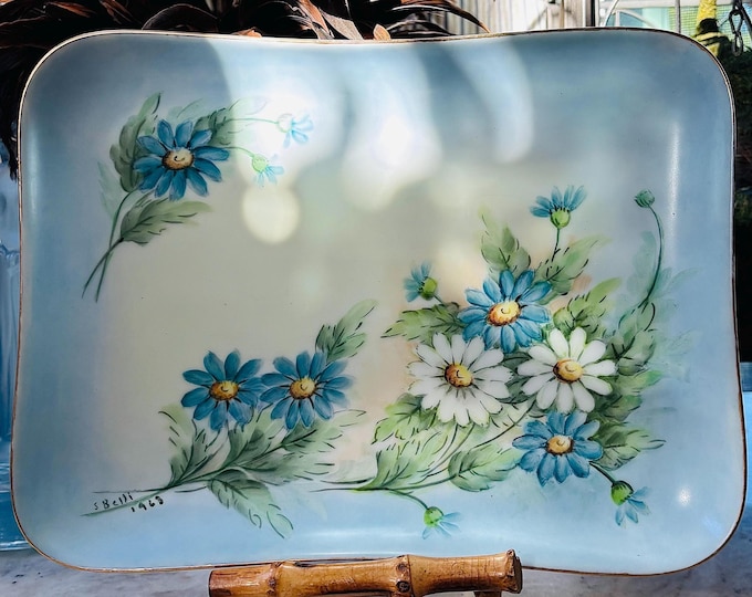 Hand Painted Daisy Vanity Tray