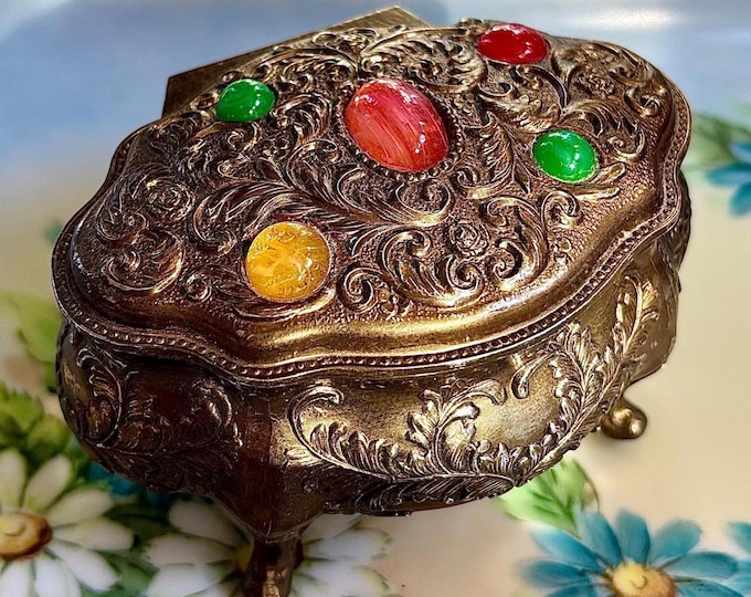 Ormolu & Glass Stone Casket