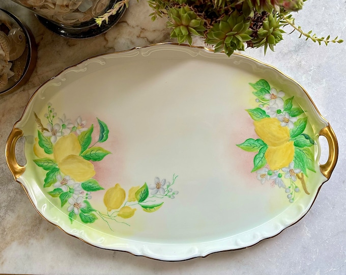 Schumann Arzberg Handpainted Lemon Platter