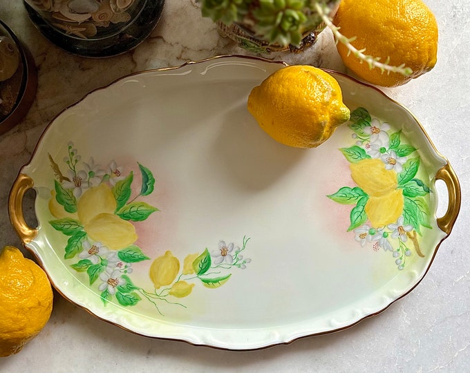 Schumann Arzberg Handpainted Lemon Platter