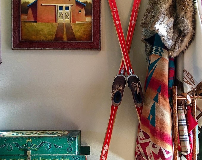 1960’s Lampinen Suomi Müeller Cross Country Ski’s, Haugen Shoes, and Villom Binding’s