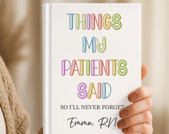 Personalized Nurse Journal, Doctor Notebook, Nurse Appreciation Gift, RN Graduation Gift, Medical Student Physician Journal, Gift for RN MD