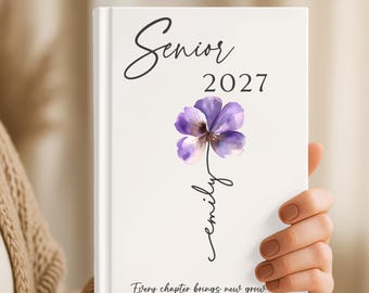 Senior 2027 Journal, Class of 2027 Graduation Memory Book, High School Senior Keepsake Gift, Custom Graduation Journal, Senior Year Notebook