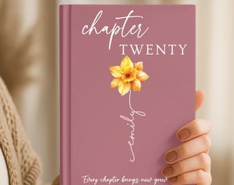 Daughter 20th Birthday Gift, Personalized Chapter 20 Journal, Birth Month Flower Notebook, Milestone Birthday Gift for Her, Turning 20