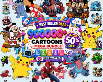 900000+ Funny Cartoon Mega Bundle, Cartoons Clipart, Cartoon Characters Sublimation, Retro Cartoon Png, T Shirt Design, Cartoons Svg Files