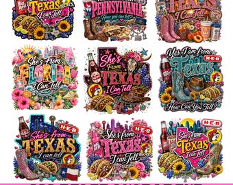 She’s From Texas PNG Bundle, 26 Texas Independence Day PNG, Western Shirt Design, Texas Girl PNG, Texas Cowgirl Graphic, Digital Download