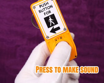 Crosswalk Tastenton Schlüsselanhänger Taschenanhänger Reden Schlüsselanhänger Reise Souvenir Kanada Andenken Spaß Piepsen Straße Knopfanhänger