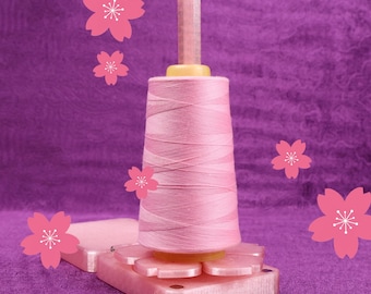 Cherry Blossom Yarn Winder Portable Knitting Tool Yarn Ball Spool Holder Crochet Yarn Organizer Floral Craft Room Decor Knitting Tool Axis