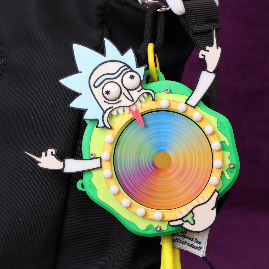 Cartoon Spinner Keychain 3D Printed Comic Turntable Charm Nylon ...