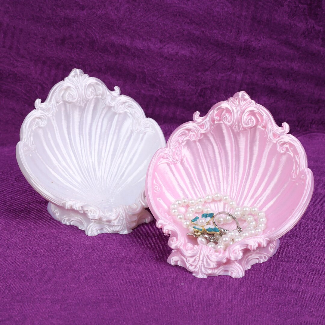 Baroque Shell Jewelry Tray Vintage Style 3D Printed PLA Trinket Dish ...