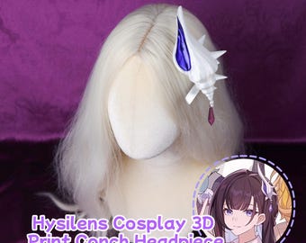 Hysilens Cosplay Conch Headpiece Honkai Star Rail 3D Printed Anime Hair Accessory Game Prop Detailed Conch Clip Costume Piece Hysilens Prop
