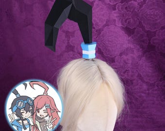 Aotu World Amy Cosplay Headpiece 3D Printed Ahoge Headband Anime Cosplay Hair Accessory Platform Cosplay Ornament Statement Headpiece
