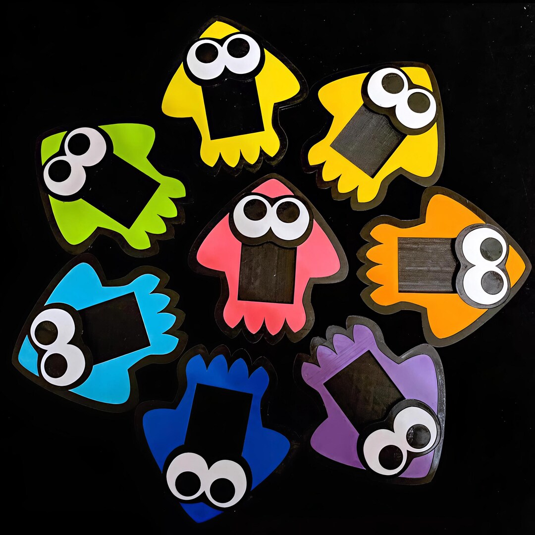 Frame Splatoon Splatoon Instax Frame 3D Printed PETG Custom Squid Octopus Photo Holder ...