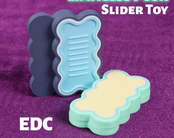 Magnetic Push Slider Fidget Toy Wave EDC Infinite Slider No Glue Magnetic Pocket Focus Desk Toy Gift Sensory Slider Toy Daily Carry Fidget