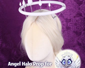 Emily Angel Halo Cosplay Prop Transparent Headband Wire Connected 3D Printed Resin Halo Angelic Costume Headpiece Floating Halo Accessory
