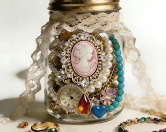 Jewelry Jar Set | Curated Vintage Rings, Necklaces & Bracelets |  Gift for Her