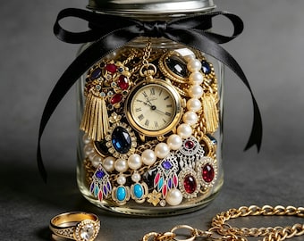 ジュエリージャーセット｜厳選されたヴィンテージリング、ネックレス、ブレスレット｜女性へのギフト