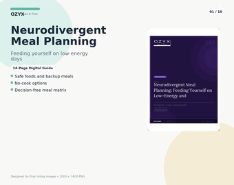 Guida alla pianificazione dei pasti per persone neurodivergenti con ADHD: pasti a basso contenuto calorico e facili da preparare