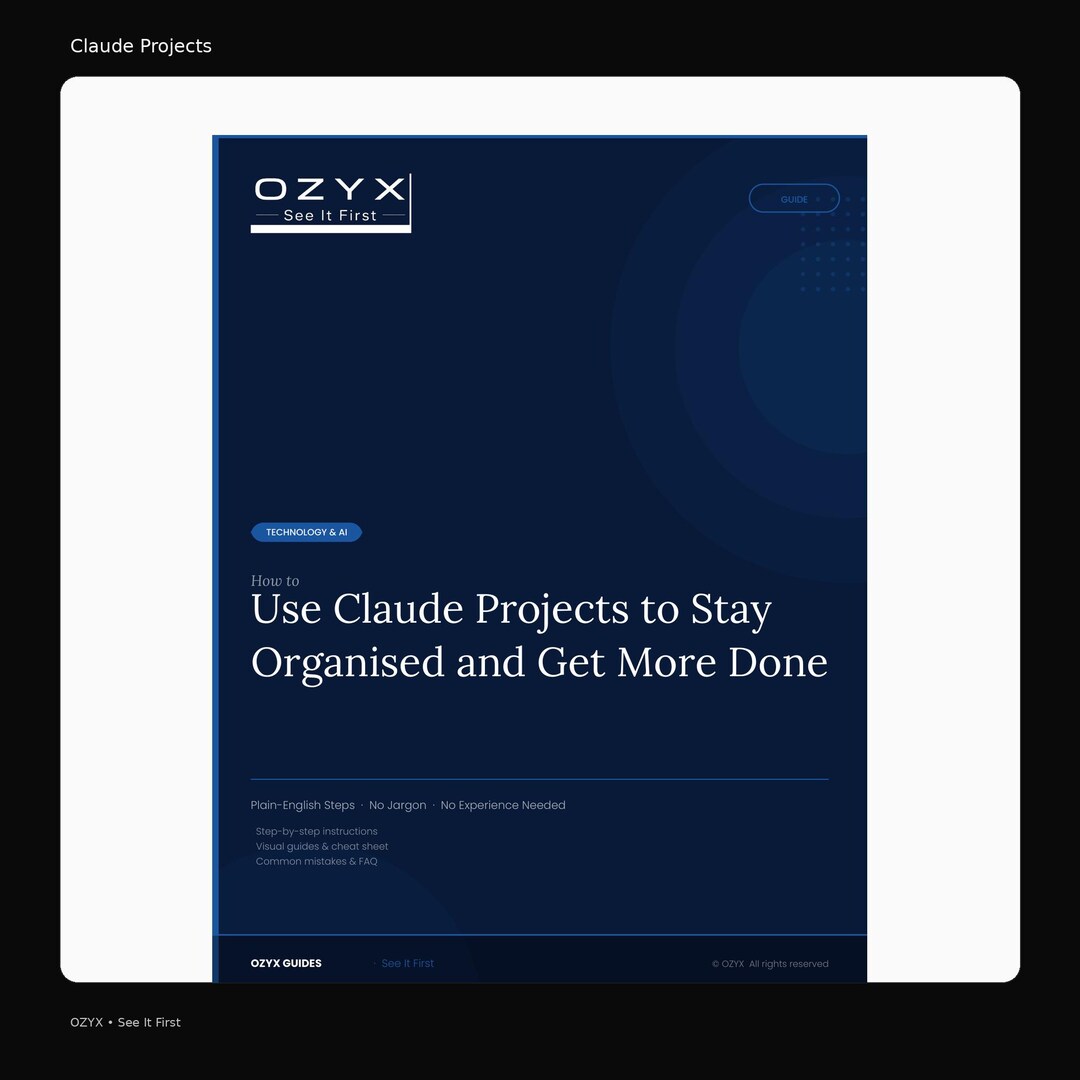 Claude Projects Guide | Stay Organized and Work Smarter | Printable PDF ...